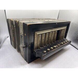 Antique Empress Accordion Made In Germany Extra Broad Reeds : Needs Work